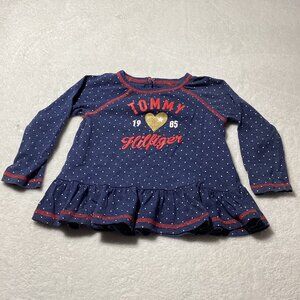 Tommy Hilfiger, Blue Long Sleeve Blouse, Size 24 Months